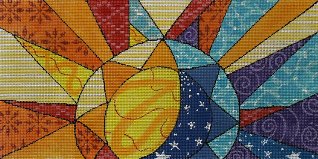 Colorful Rays Canvas - KC Needlepoint
