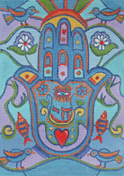 Eye of God Hamsa Canvas - KC Needlepoint