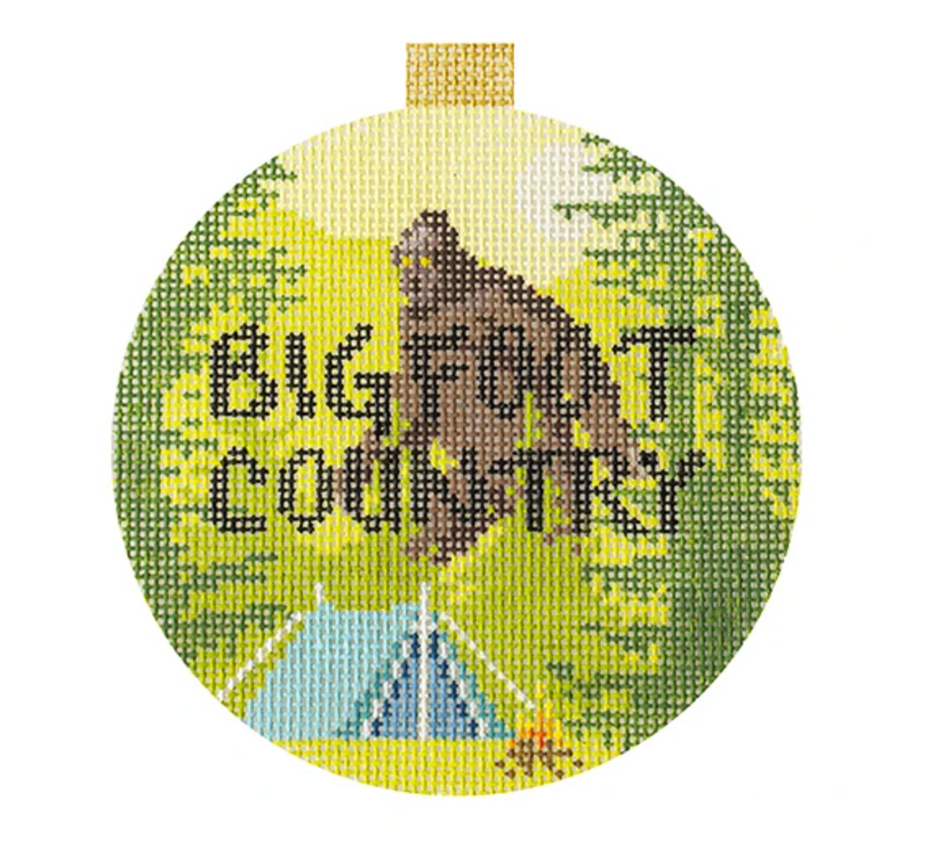 Big Foot Country Round Needlepoint Canvas - KC Needlepoint