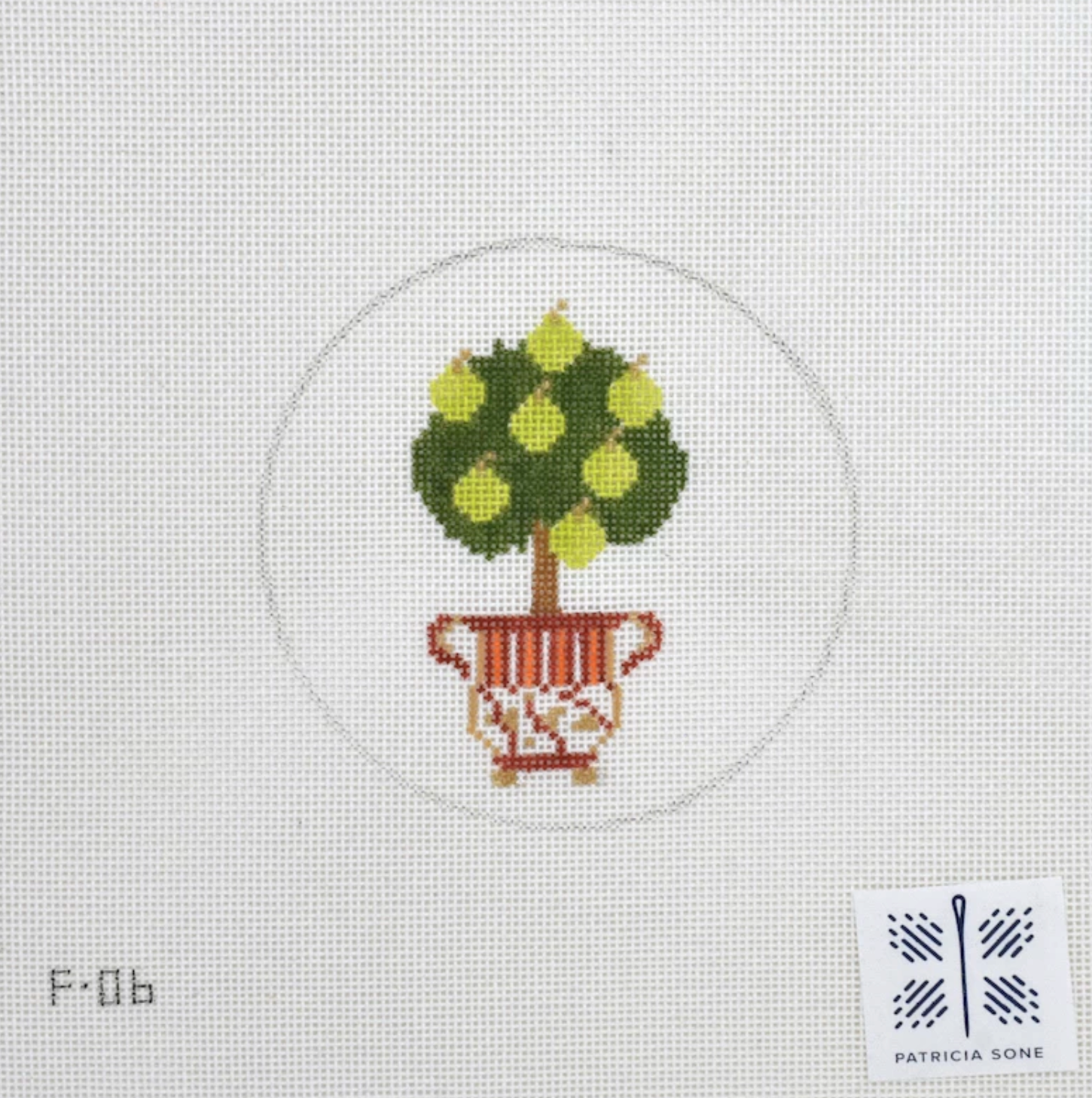 Autumn Topiary Canvas - KC Needlepoint