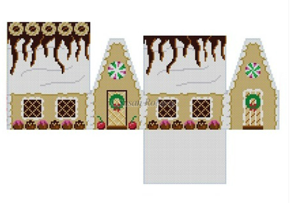 Mocha and Truffles Gingerbread House Canvas - KC Needlepoint