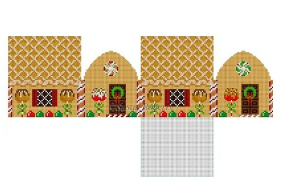 Apple Pie Gingerbread House Canvas - KC Needlepoint