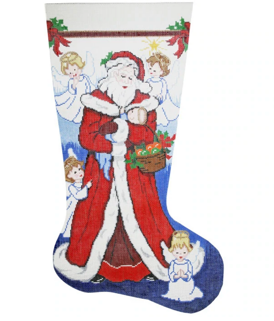 The Smallest Angel Stocking Canvas - KC Needlepoint