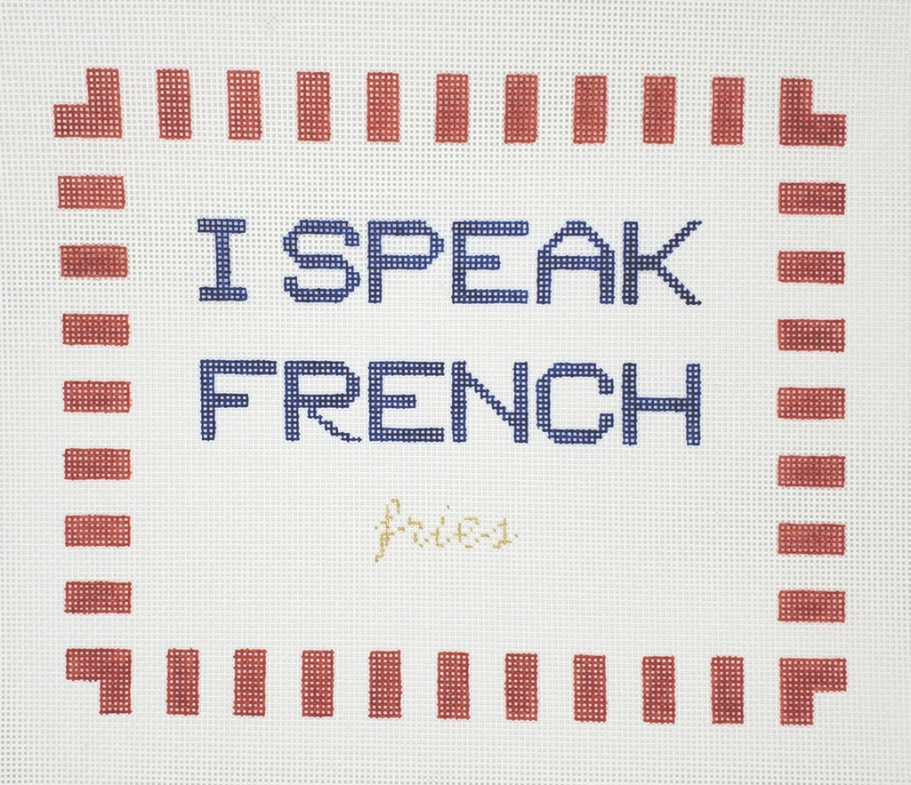 I Speak French Fries Canvas - KC Needlepoint