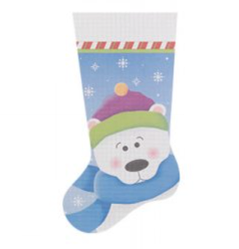 Polar Bear Stocking Canvas - KC Needlepoint