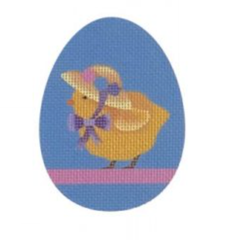 Bonnet Chick Egg Canvas - KC Needlepoint