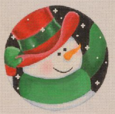 Dapper Snowman Ornament Canvas - KC Needlepoint