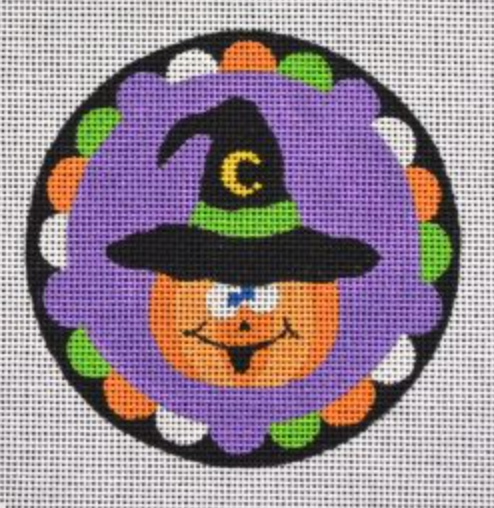 Wacky Pumpkin Canvas - KC Needlepoint
