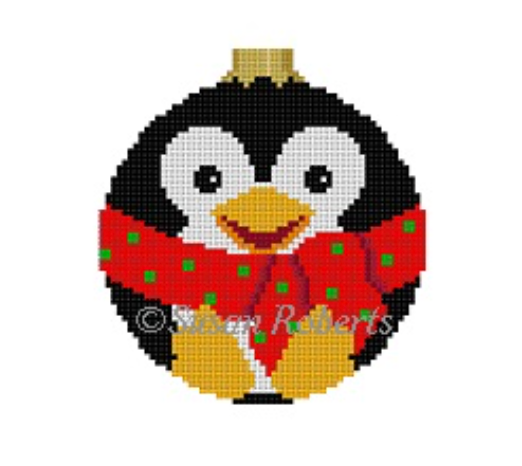 Penguin Ball Canvas - KC Needlepoint