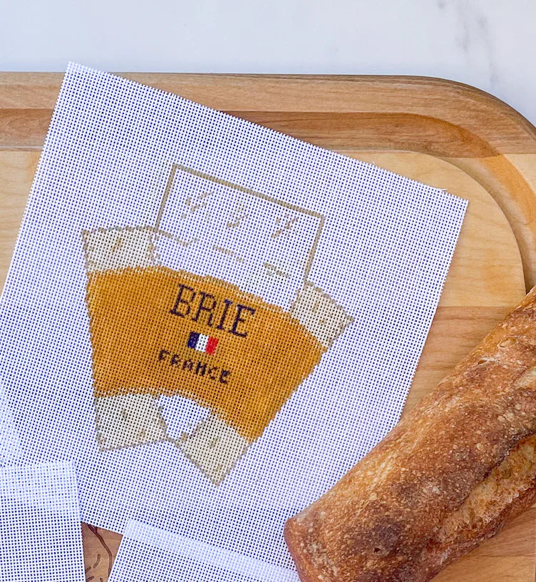 3D Wedge of Brie Canvas - KC Needlepoint