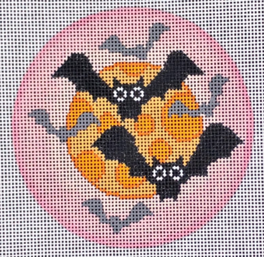 Pretty Spooky Bats Canvas - KC Needlepoint