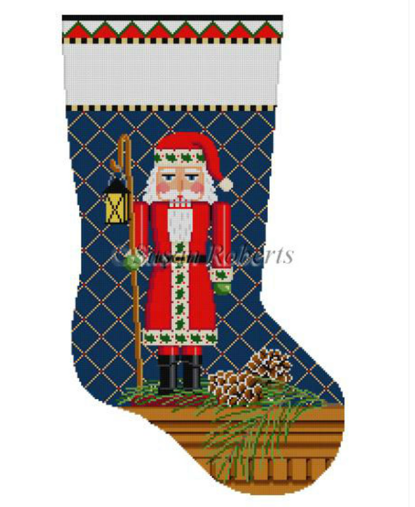 Santa Nutcracker Stocking Canvas - KC Needlepoint