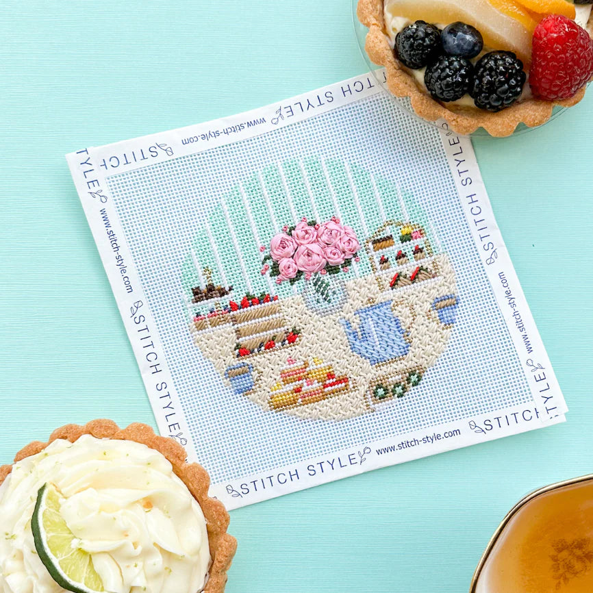Tea for Two Canvas - KC Needlepoint