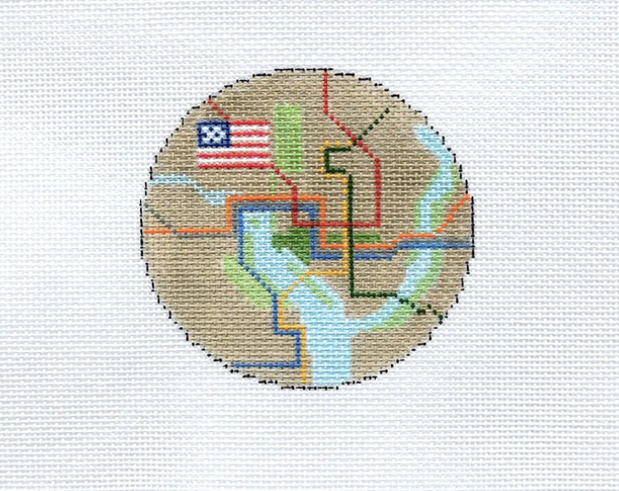 Washington DC Metro Canvas - KC Needlepoint