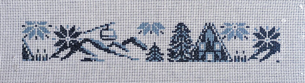 Winter Ski Fob Canvas - KC Needlepoint
