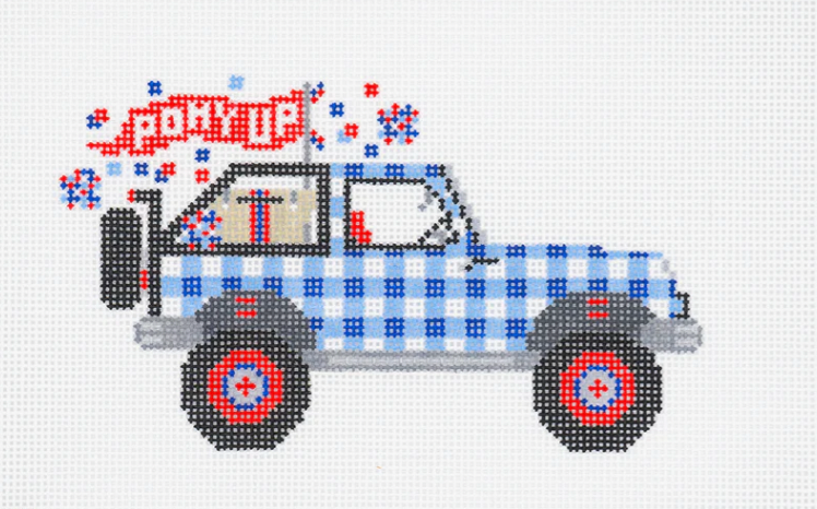 SMU Jeep Canvas - KC Needlepoint