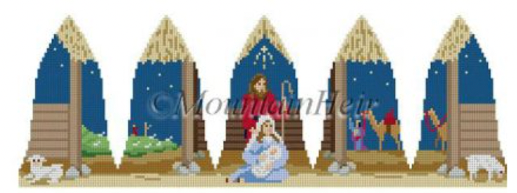 Nativity 3D Bell Canvas - KC Needlepoint
