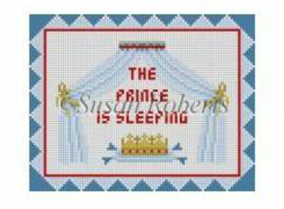 The Prince is Sleeping Canvas - KC Needlepoint