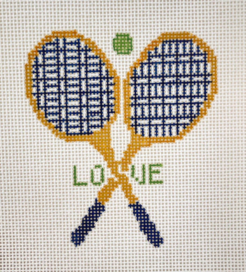 Love Tennis Canvas - KC Needlepoint