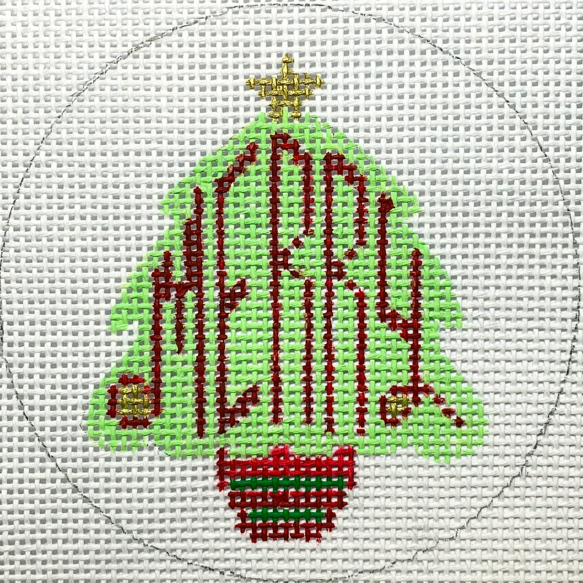 Merry Tree Canvas – KC Needlepoint