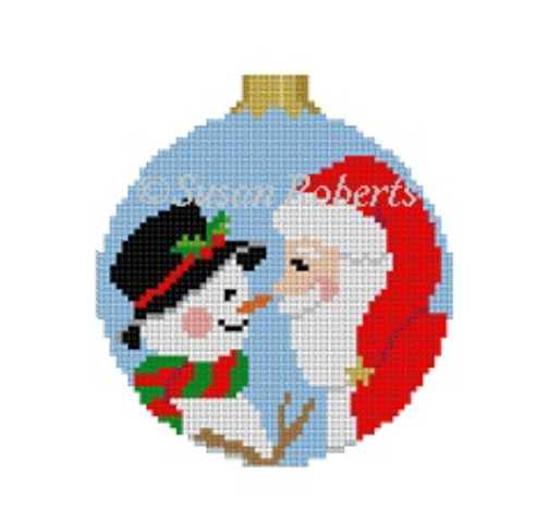 Nose to Nose Round Canvas - KC Needlepoint