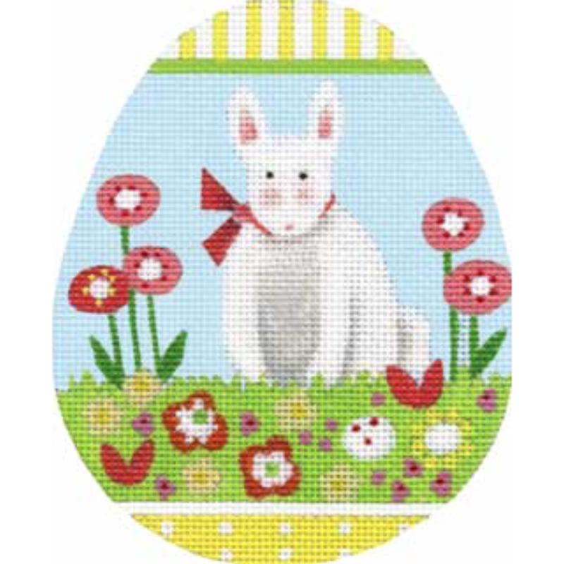 Bunny Egg Needlepoint Canvas - KC Needlepoint