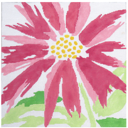 Pink Splash Flower Canvas - KC Needlepoint