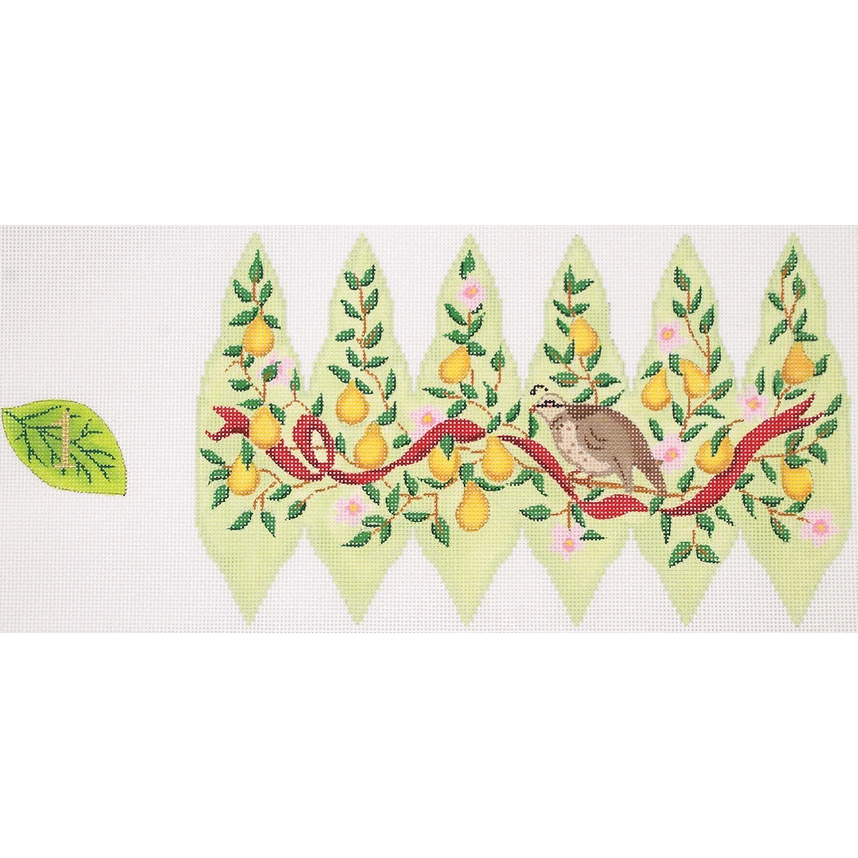 Twelve Days of Christmas 3D Pears Needlepoint Canvas - KC Needlepoint