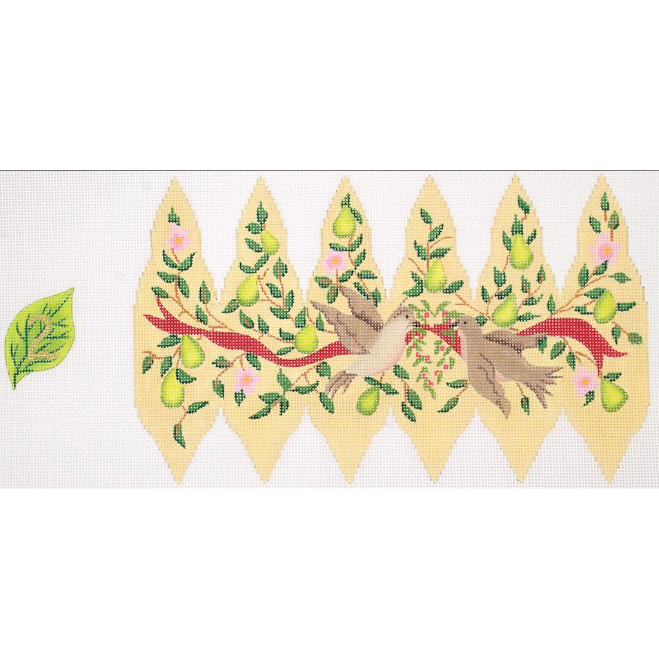 Twelve Days of Christmas 3D Pears Needlepoint Canvas - KC Needlepoint