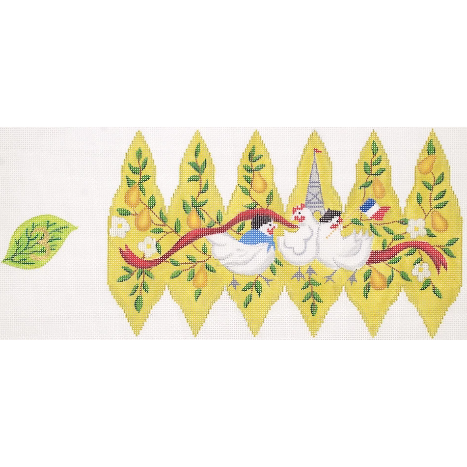 Twelve Days of Christmas 3D Pears Needlepoint Canvas - KC Needlepoint