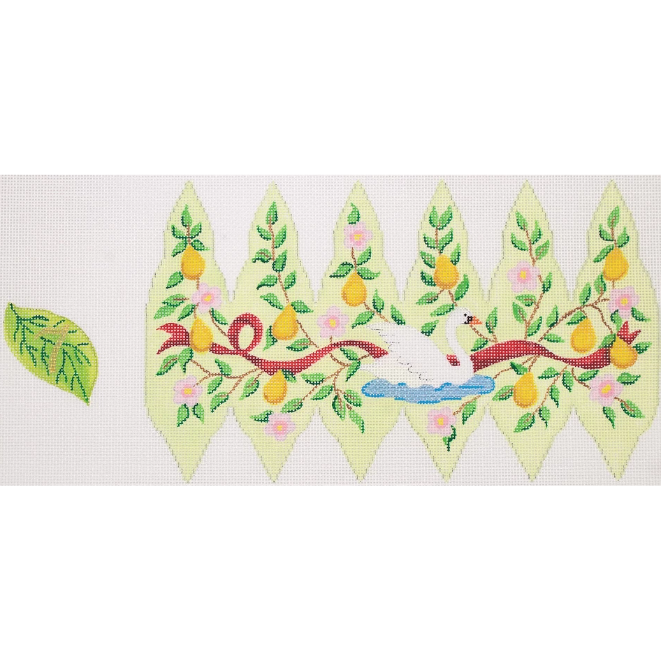 Twelve Days of Christmas 3D Pears Needlepoint Canvas - KC Needlepoint