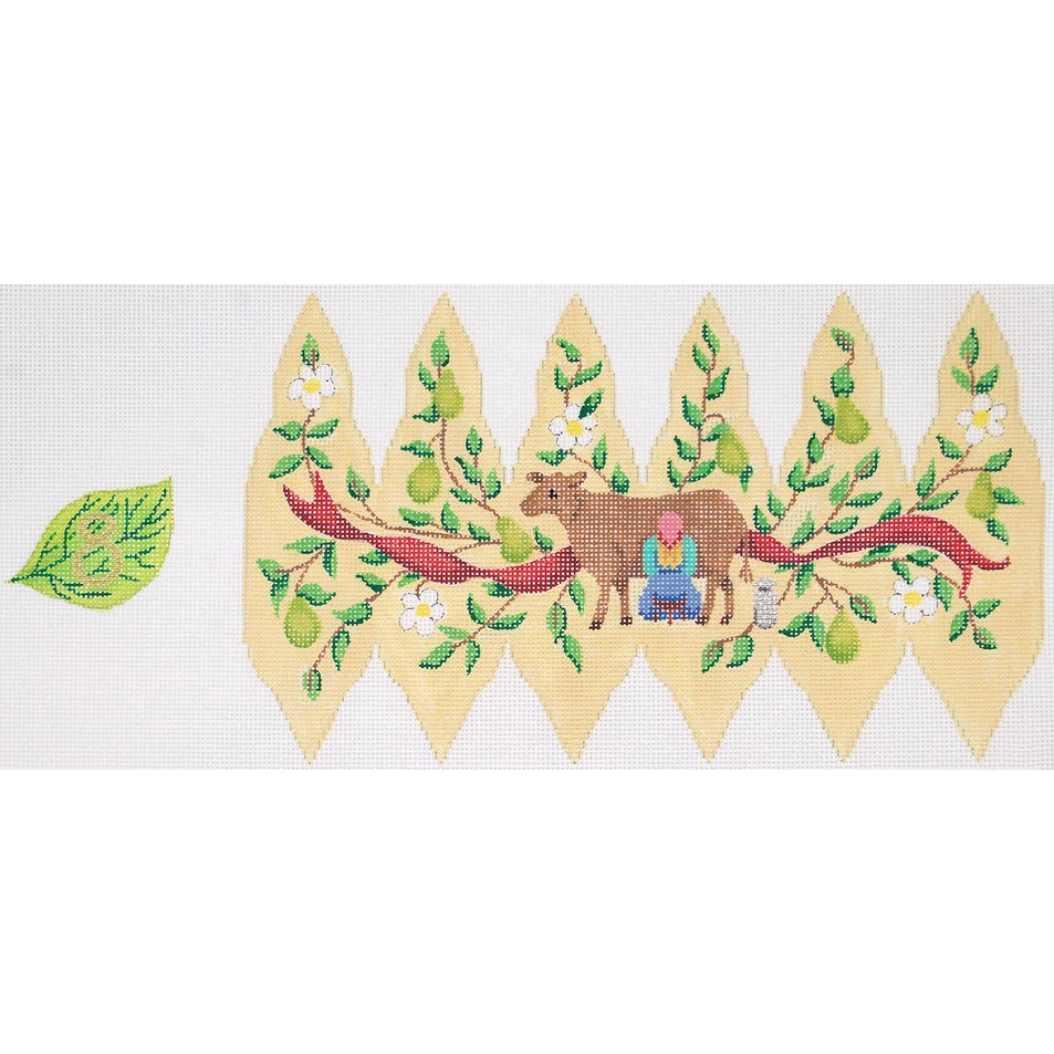 Twelve Days of Christmas 3D Pears Needlepoint Canvas - KC Needlepoint