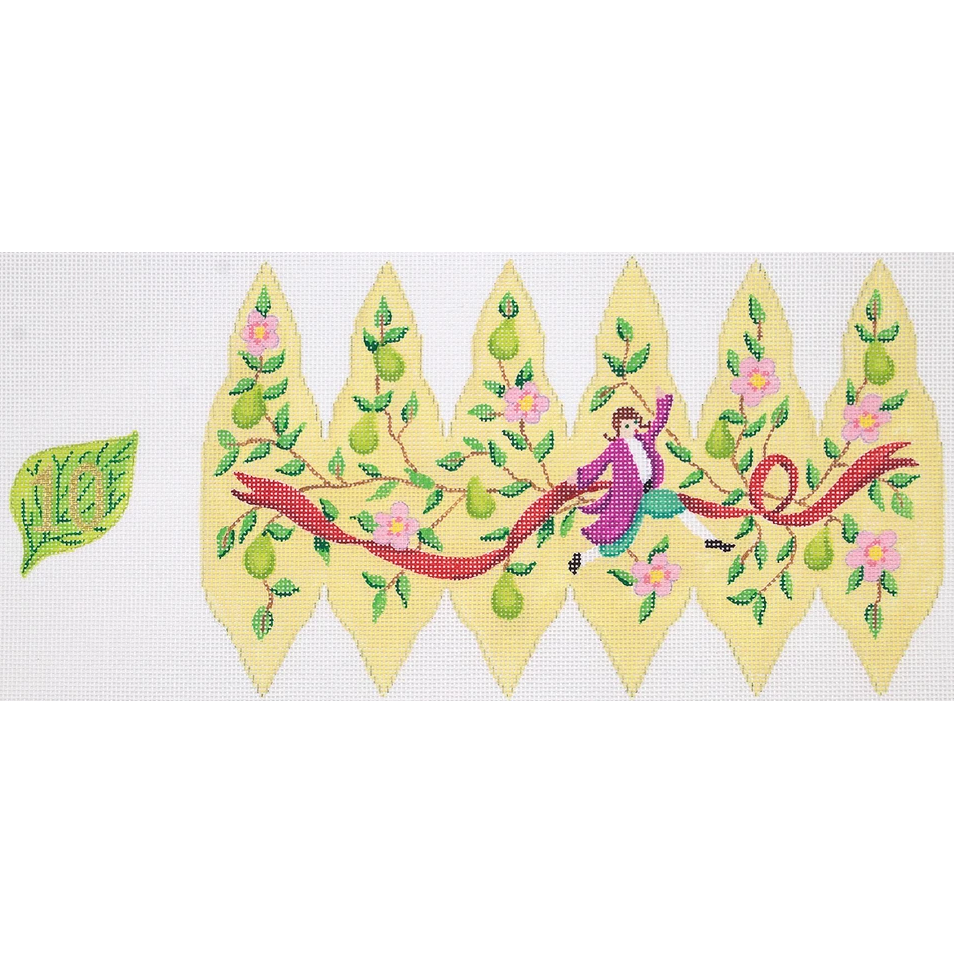 Twelve Days of Christmas 3D Pears Needlepoint Canvas - KC Needlepoint