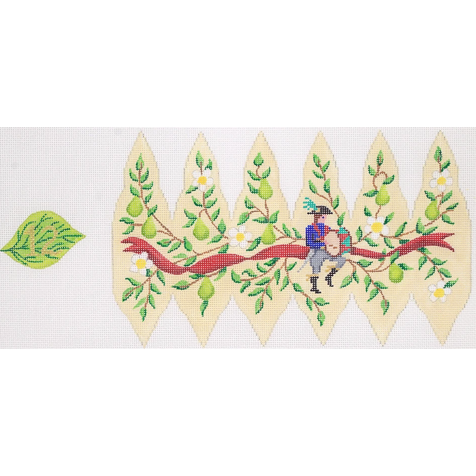 Twelve Days of Christmas 3D Pears Needlepoint Canvas - KC Needlepoint
