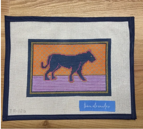 Pippa the Panther Needlepoint Canvas - KC Needlepoint