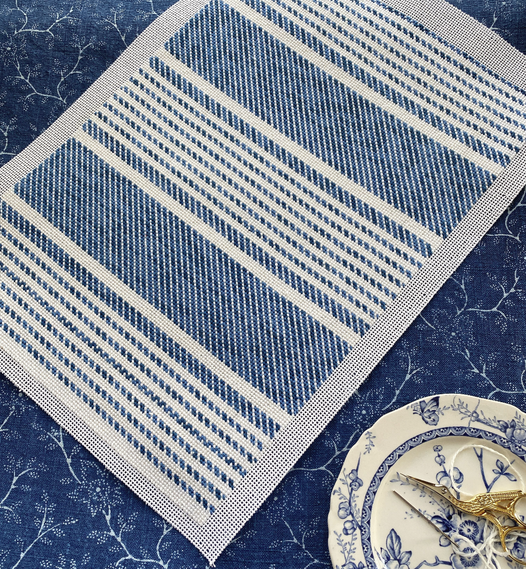 Ticking Pillow Canvas - KC Needlepoint