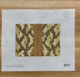 Snakeskin Mini Flat Clutch Canvas - KC Needlepoint