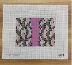 Snakeskin Mini Flat Clutch Canvas - KC Needlepoint