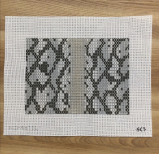 Snakeskin Flat Clutch Canvas - KC Needlepoint