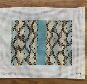 Snakeskin Flat Clutch Canvas - KC Needlepoint