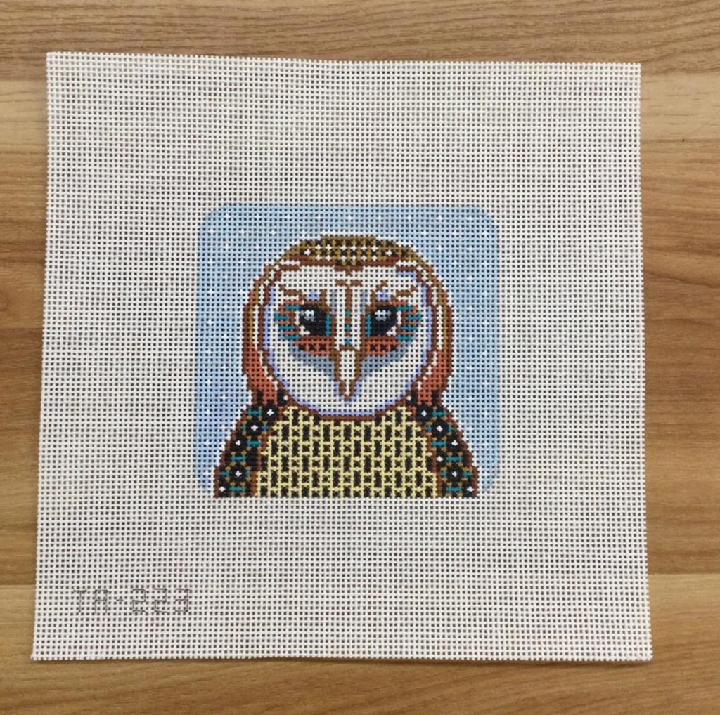 Oliver the Owl Square Canvas - KC Needlepoint