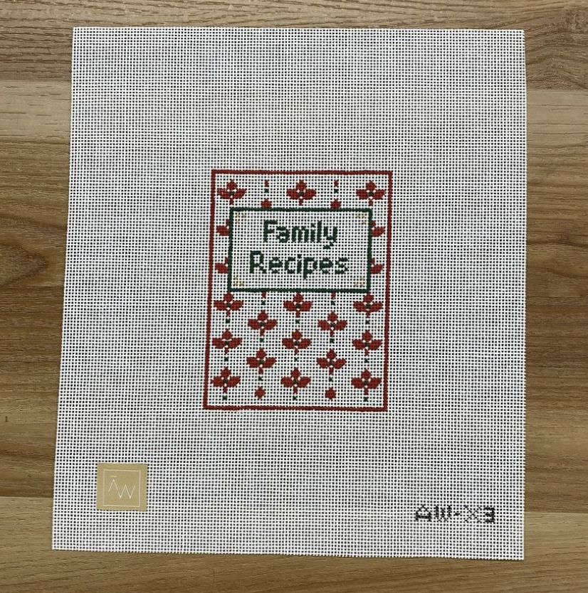 Family Recipes Canvas - KC Needlepoint