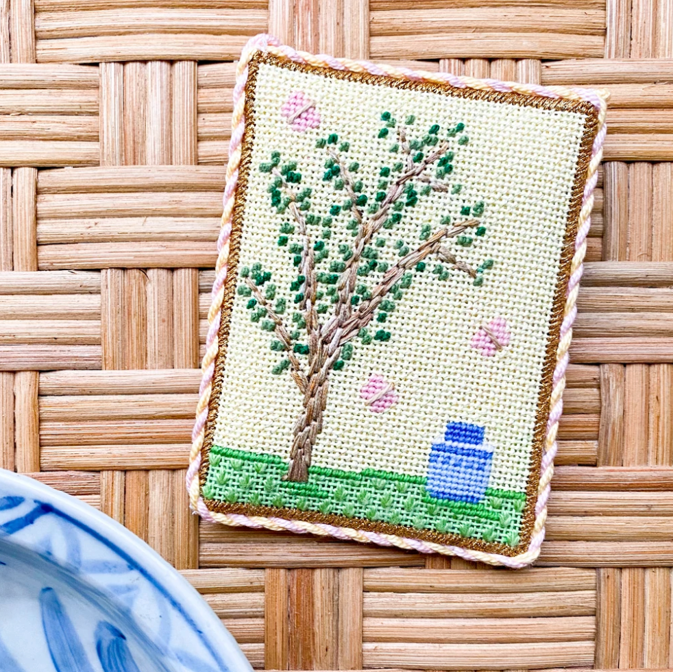 Chinoiserie Silkscreen Canvas - KC Needlepoint