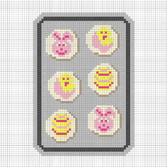 Easter Slice and Bake Cookies Canvas - KC Needlepoint