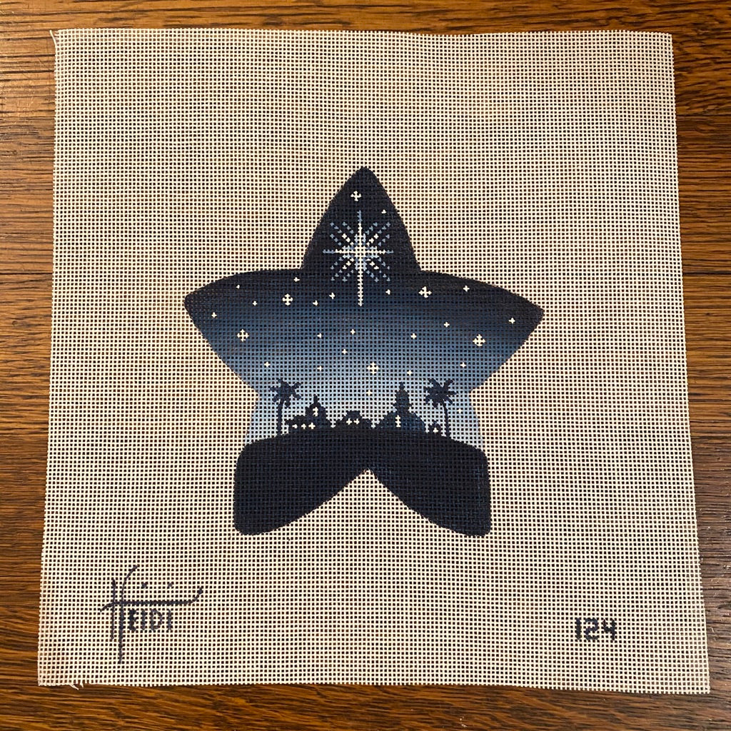 Bethlehem Star Canvas - needlepoint