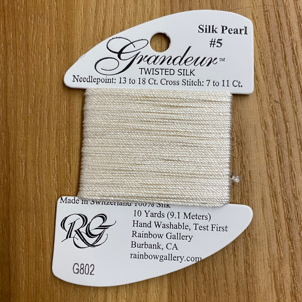 Grandeur Silk G802 White - KC Needlepoint