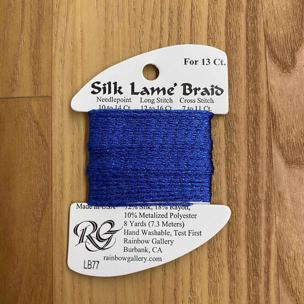 Silk Lamé Braid LB77 Royal Blue - KC Needlepoint