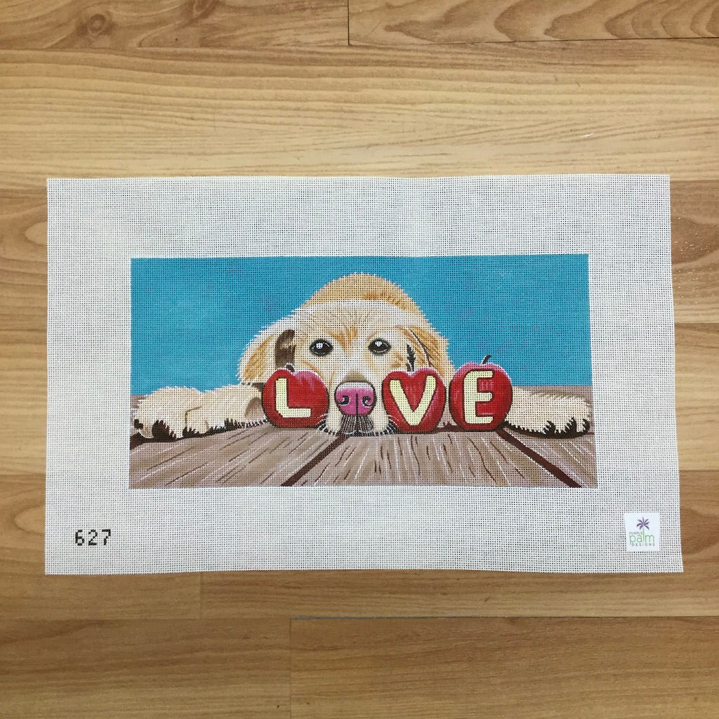 Love is Furr-Ever Canvas - KC Needlepoint
