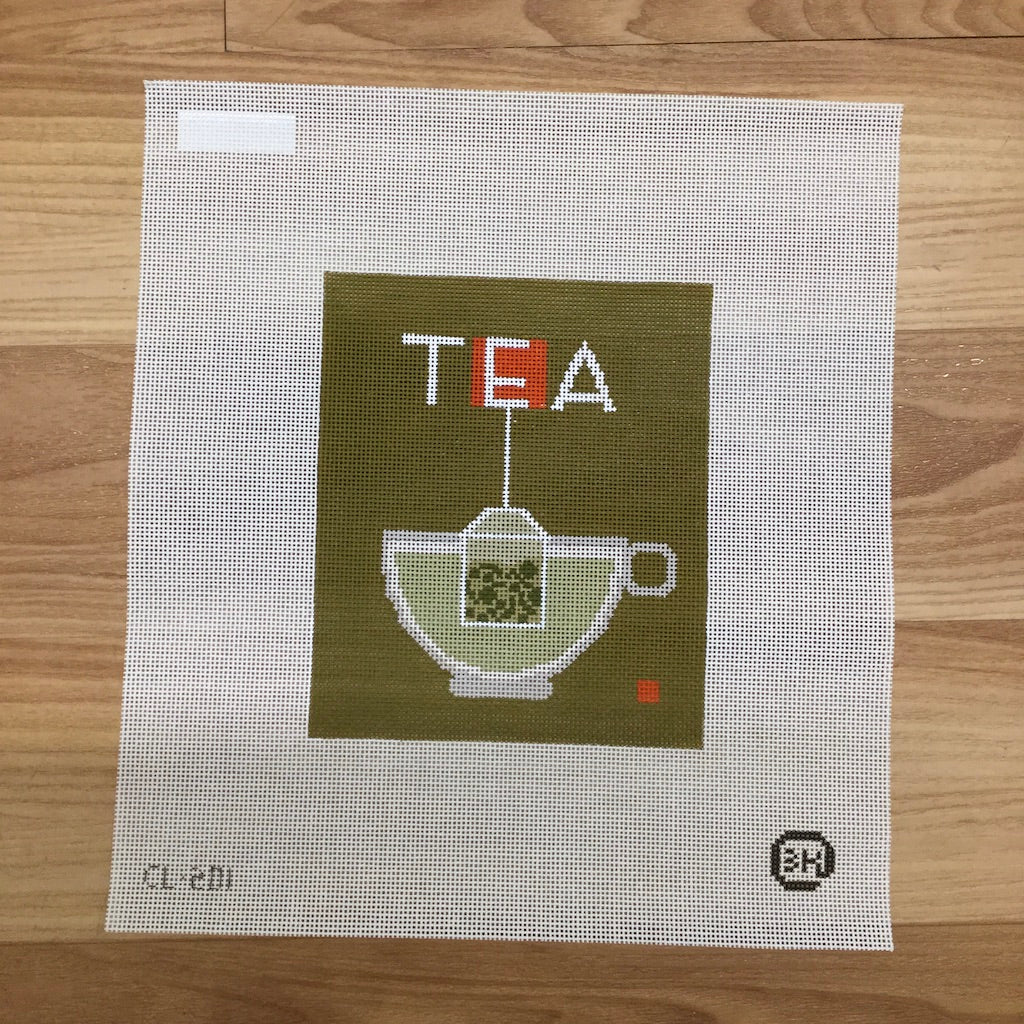 Tea Needlepoint Canvas - KC Needlepoint