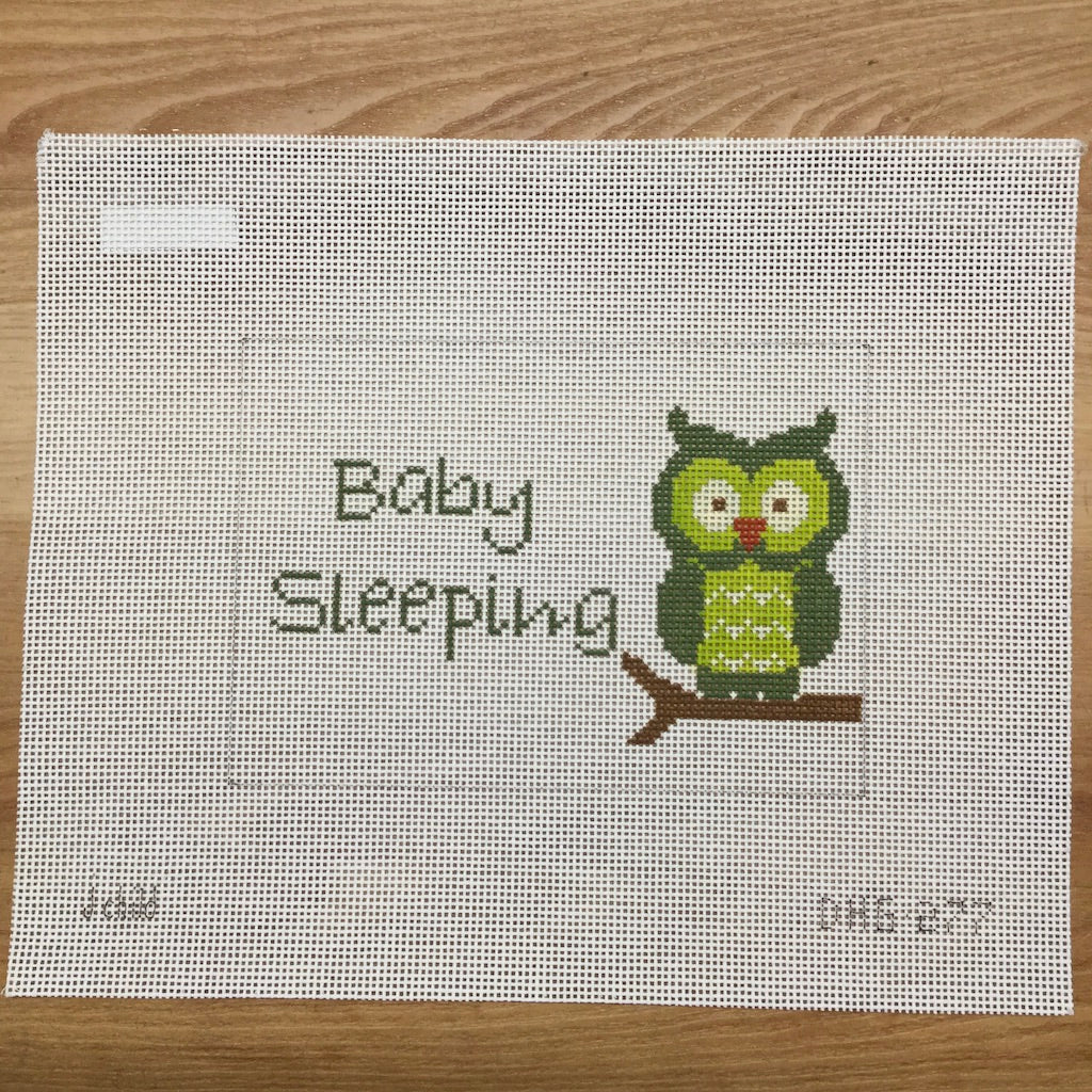 Owl Baby Sleeping Canvas - KC Needlepoint